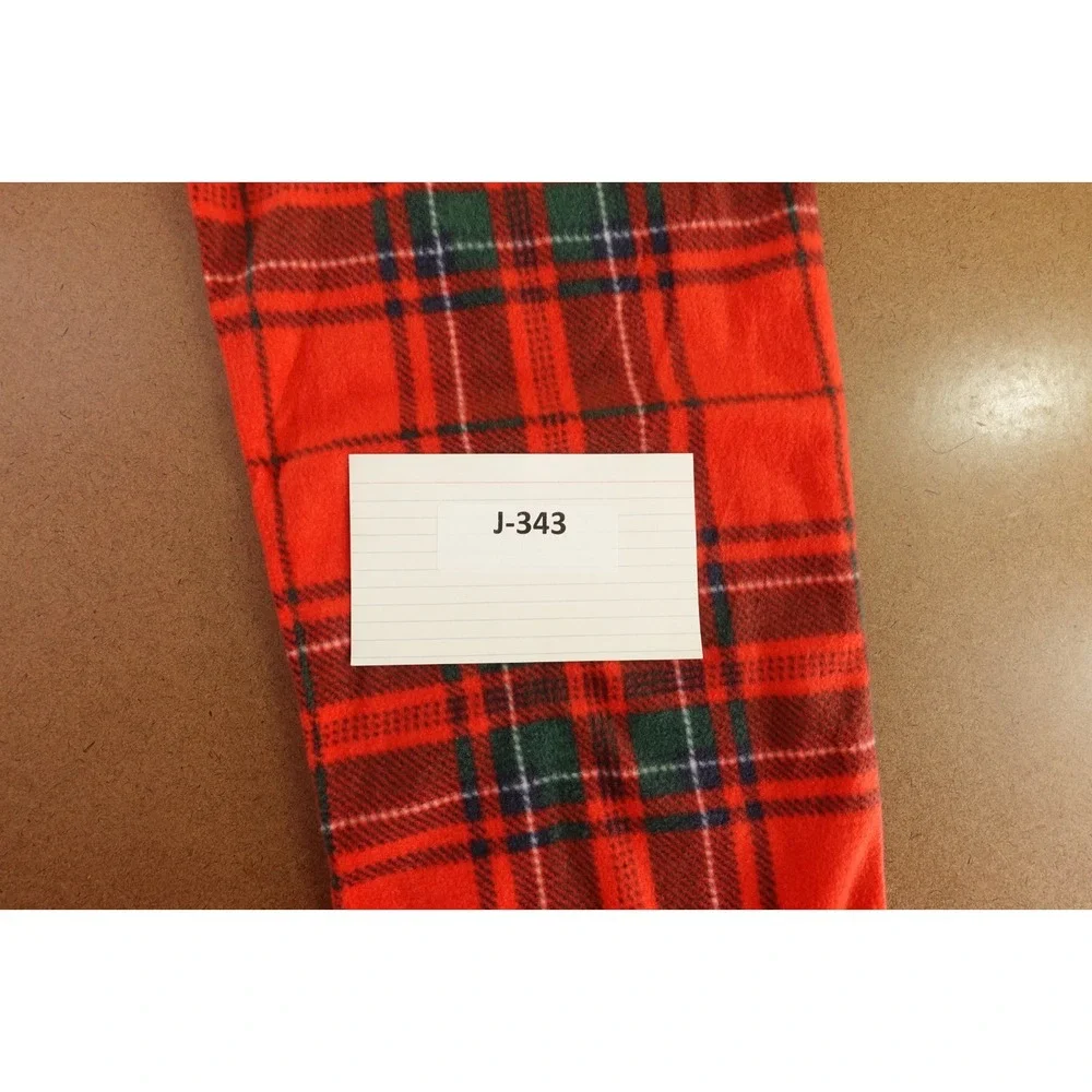 Calvin Klein Boys Size Large (10/12) Red Plaid Fleece Pajama Pants NWT